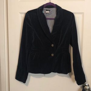 J Crew Navy velvet blazer